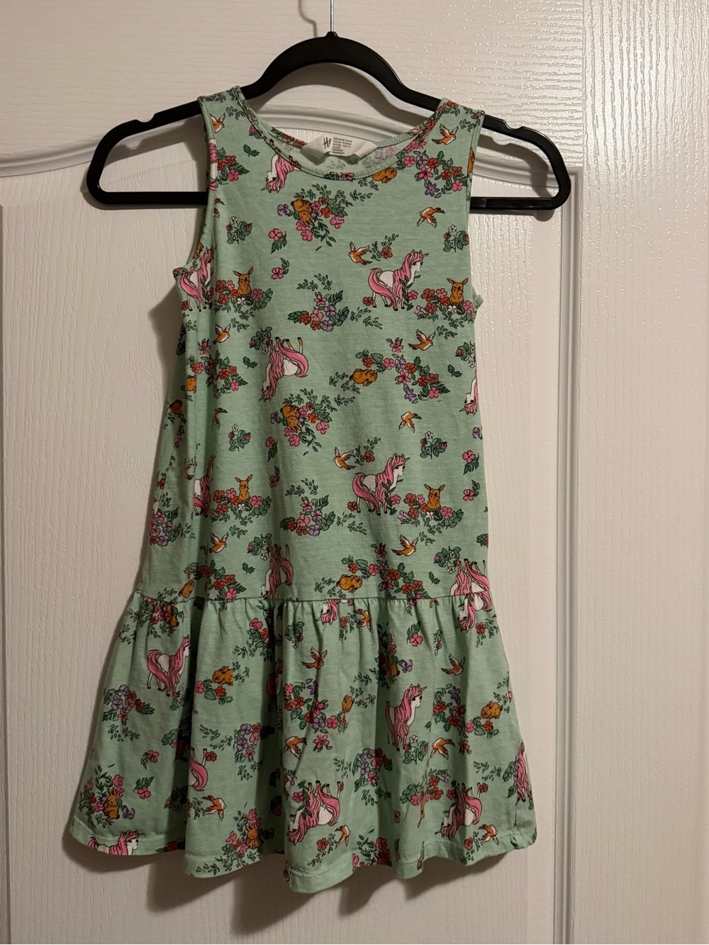 H&M Mint Green Unicorn & Floral Sundress